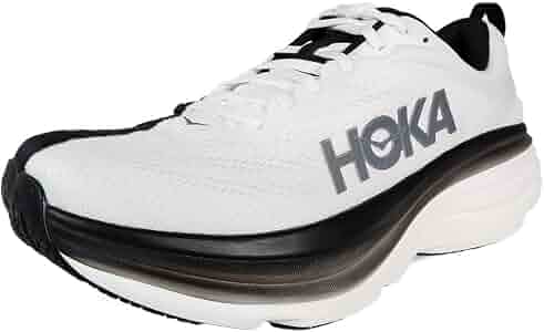Amazon | HOKA (HOKA ONE ONE) M BONDI 8 WHITE/BLACK 1123202-WBLC
