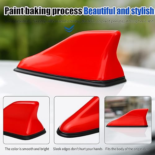 Miniatura 3 de Cubierta de antena de aleta de tiburón para automóvil, base aérea de techo, señal de radio AMFM para automóvil, SUV, camión, cubierta con forma de