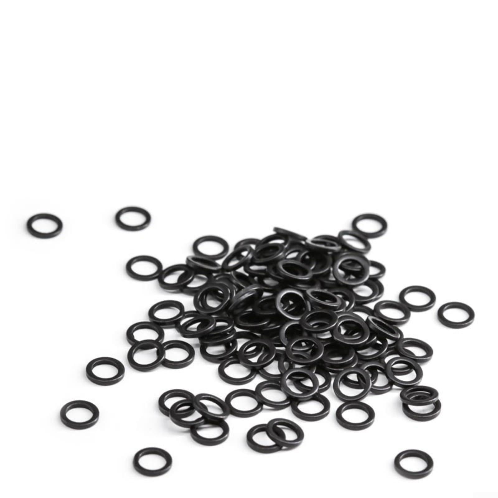 SMZhomeone 100-Pack Stainless Steel Fly Fishing Tippet Rings 25mm Low-Vis Connectors Smooth Edge for Trout Grayling Salmon Crappie Bluegill Anglers Black(2MM)
