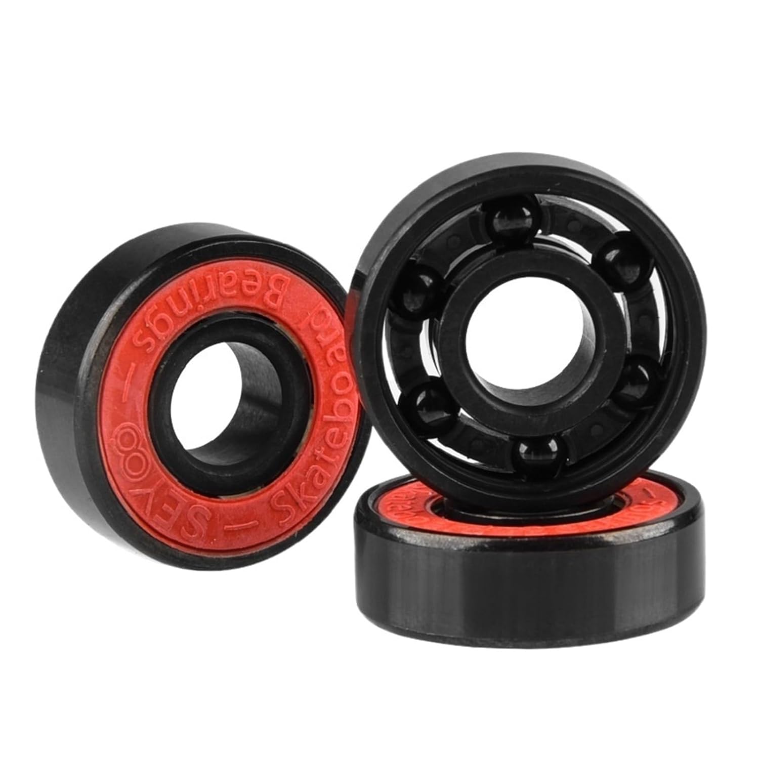 Hybrid Ceramic Ball Roller Bearing 608 high Speed 608 Skateboard Bearing(608Z Black Gold Steel Ball)