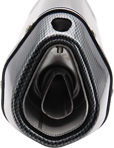Miniatura 5 de Silenciador sin cordones para motocicleta, silenciadores y silenciadores de fibra de carbono de 1.5-2 pulgadas para motocross, Street Bike Scooter