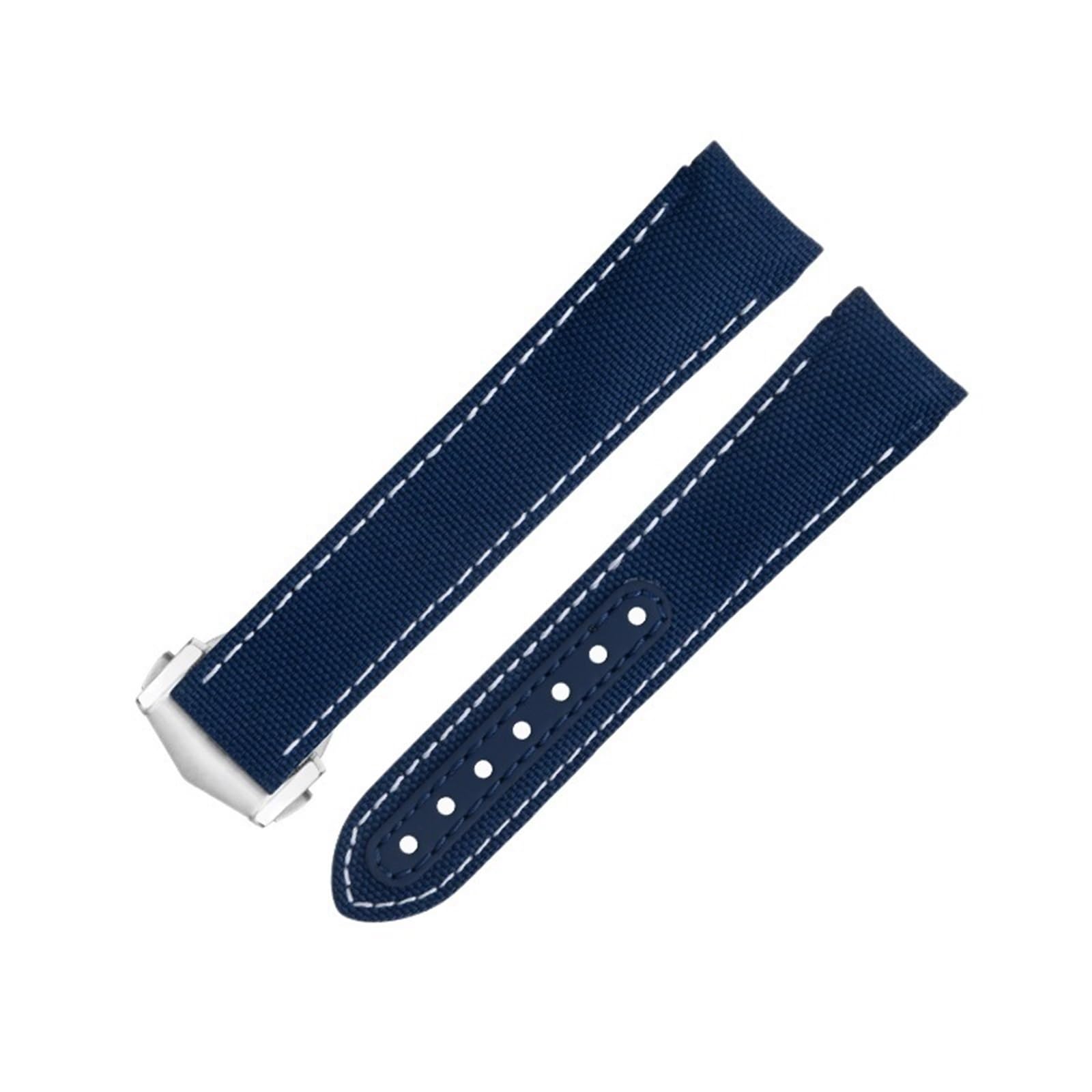 Bracelet de montre tissu nylon vert 20mm bout incurvé pour remplacer le vôtre