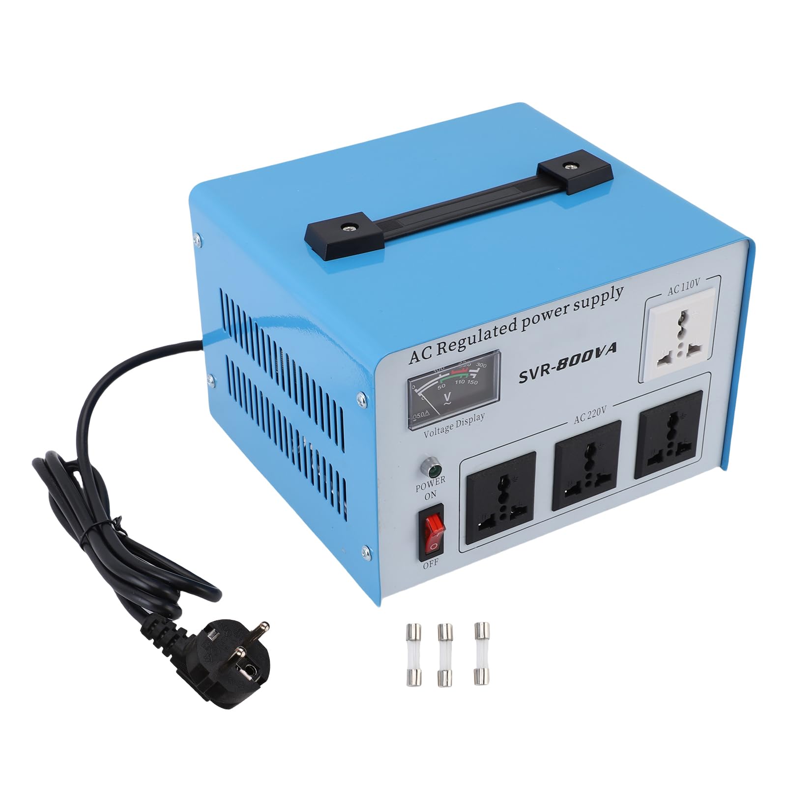 Stabilizzatore di Tensione Monofase Superiore da 800 W per Dispositivi Elettronici, Regolatore di Tensione Affidabile per Computer Smartphone, ABS, 1 Set (Spina UE 160-250 V)