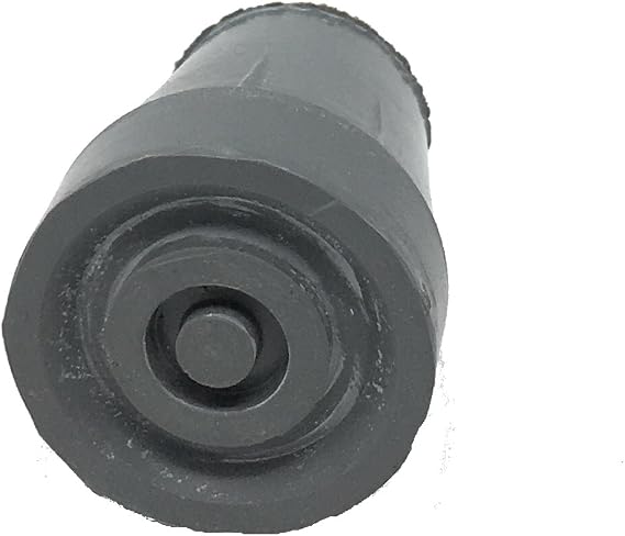 PCP Crutch Tip Replacements, 3/4 Diameter Shafts, Medical Grade Reinforced Rubber, 1 Pair, Grey, Small