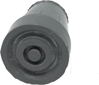 PCP Crutch Tip Replacements, 3/4 Diameter Shafts, Medical Grade Reinforced Rubber, 1 Pair, Grey, Small