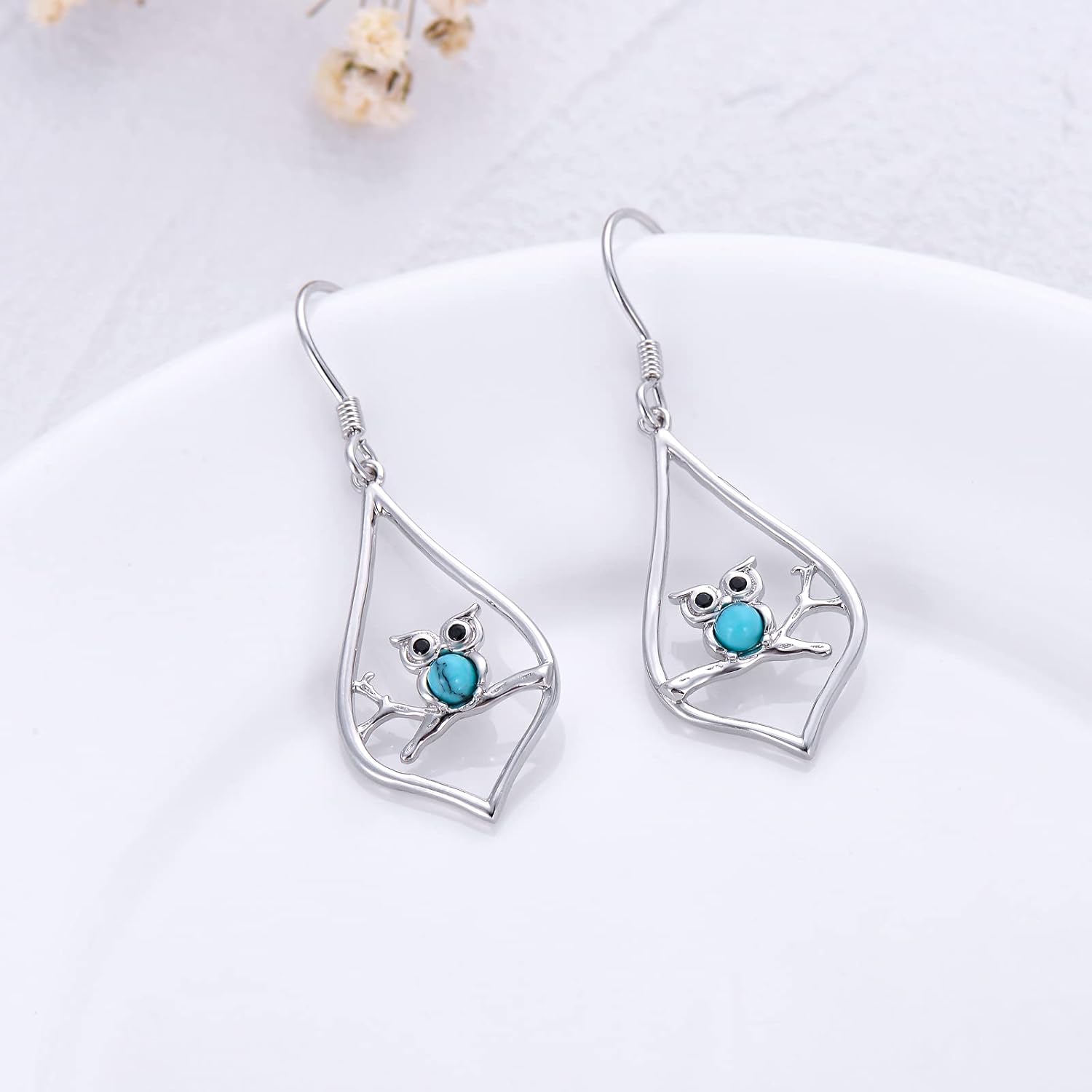 925 Sterling Silver Bee/Hummingbird/Cardinal/Giraffe Drop Dangle Earrings Jewelry Gifts for Women Friends