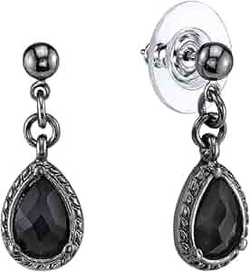 Amazon.com: 1928 Jewelry Black Victorian Inspired Petite