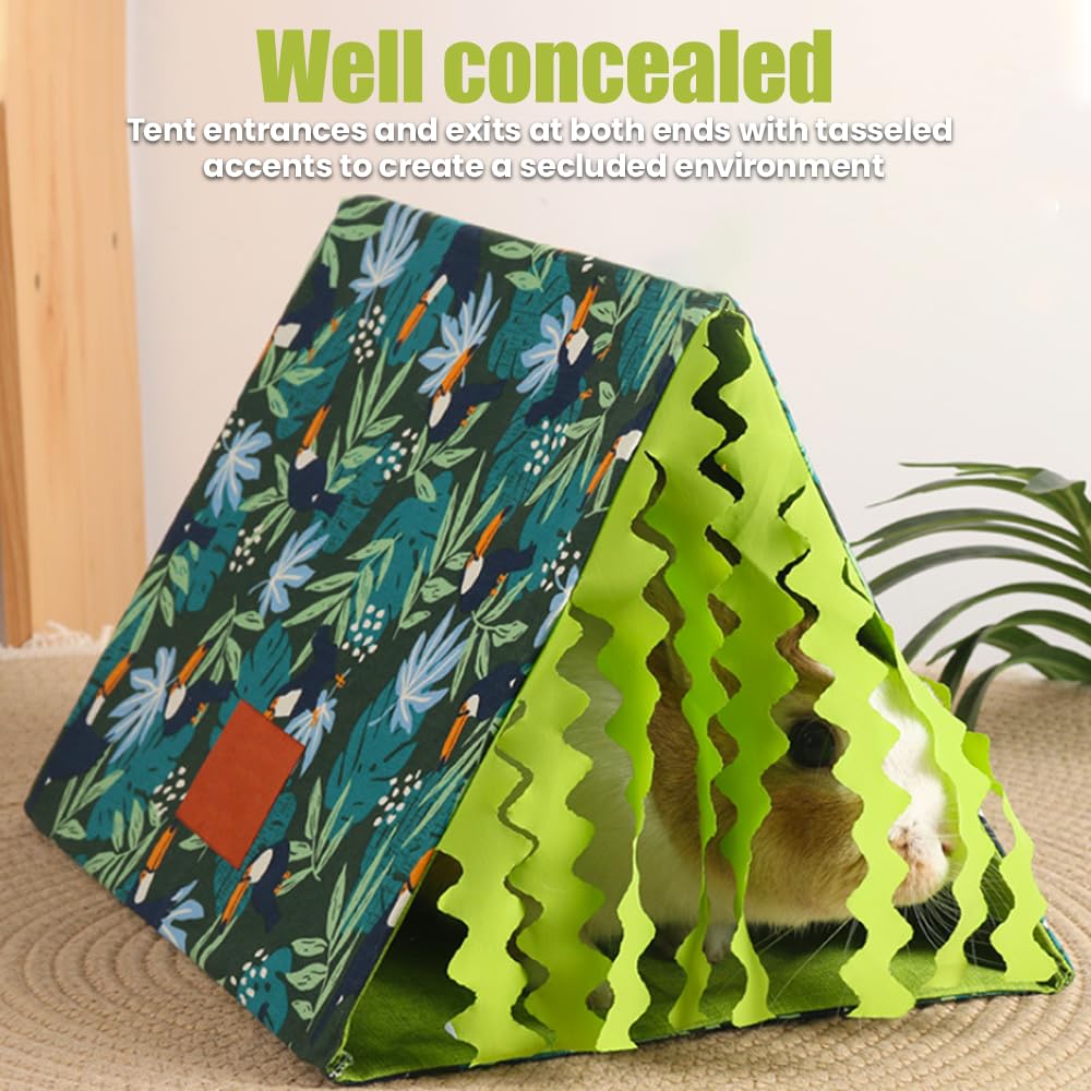MiOYOOW Letto per Piccoli Animali, Nascondiglio per Criceti con Tenda, Letti Nido per Porcellini d'India, per Ratti, Pappagalli