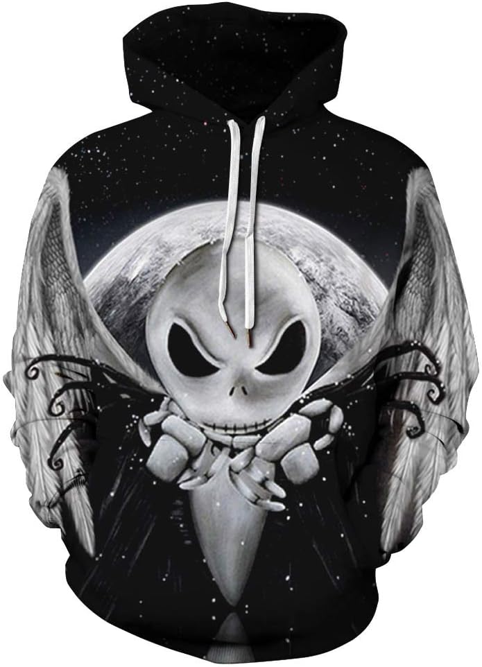 SAINDERMIRA Unisex Fashion 3D Digital Galaxy Pullover Hooded Hoodie Sweatshirt Athletic Casual with Pockets (E.T, Small/Medium)
