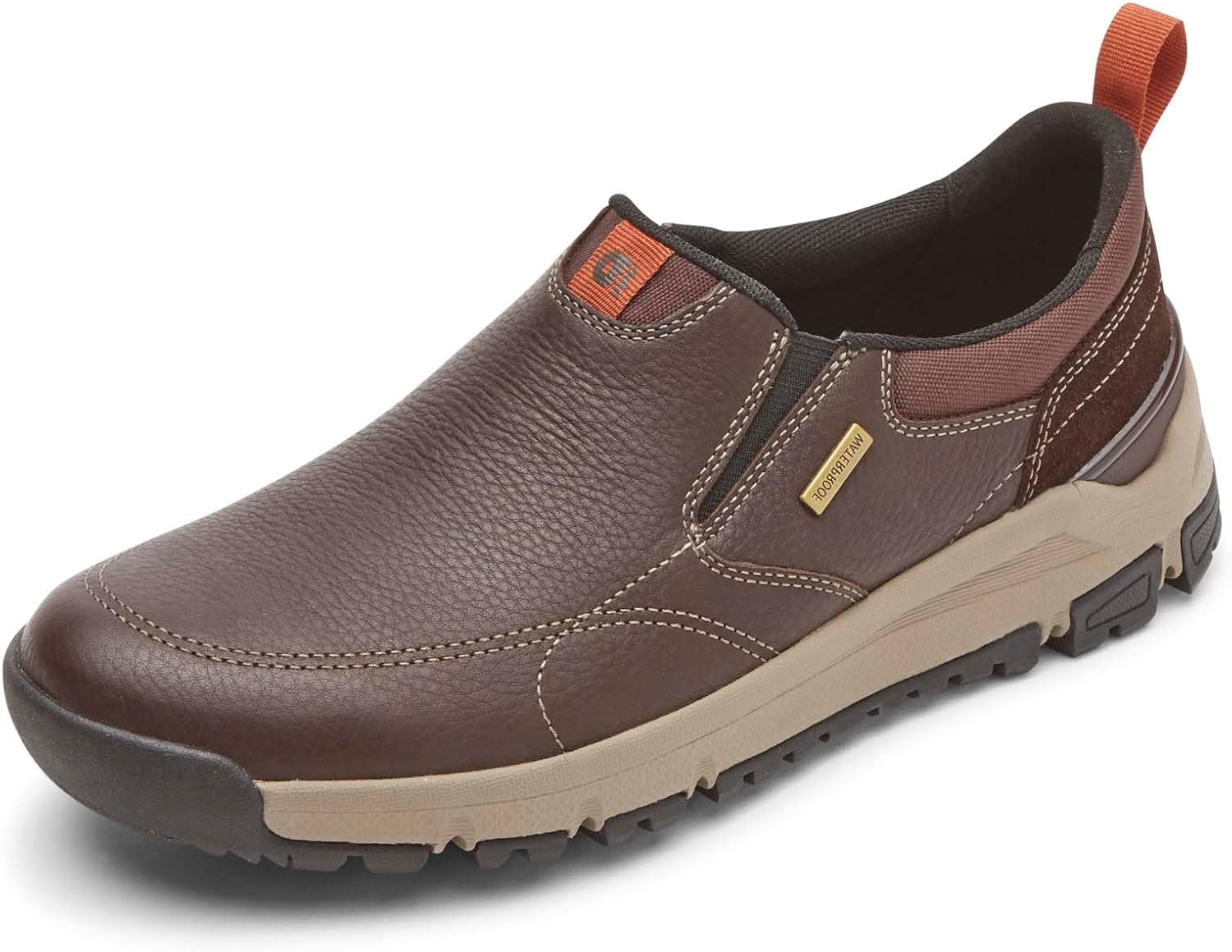 Dunham Men's Glastonbury Slip On Sneaker, Brown Leather/Suede, 12 X-Wide