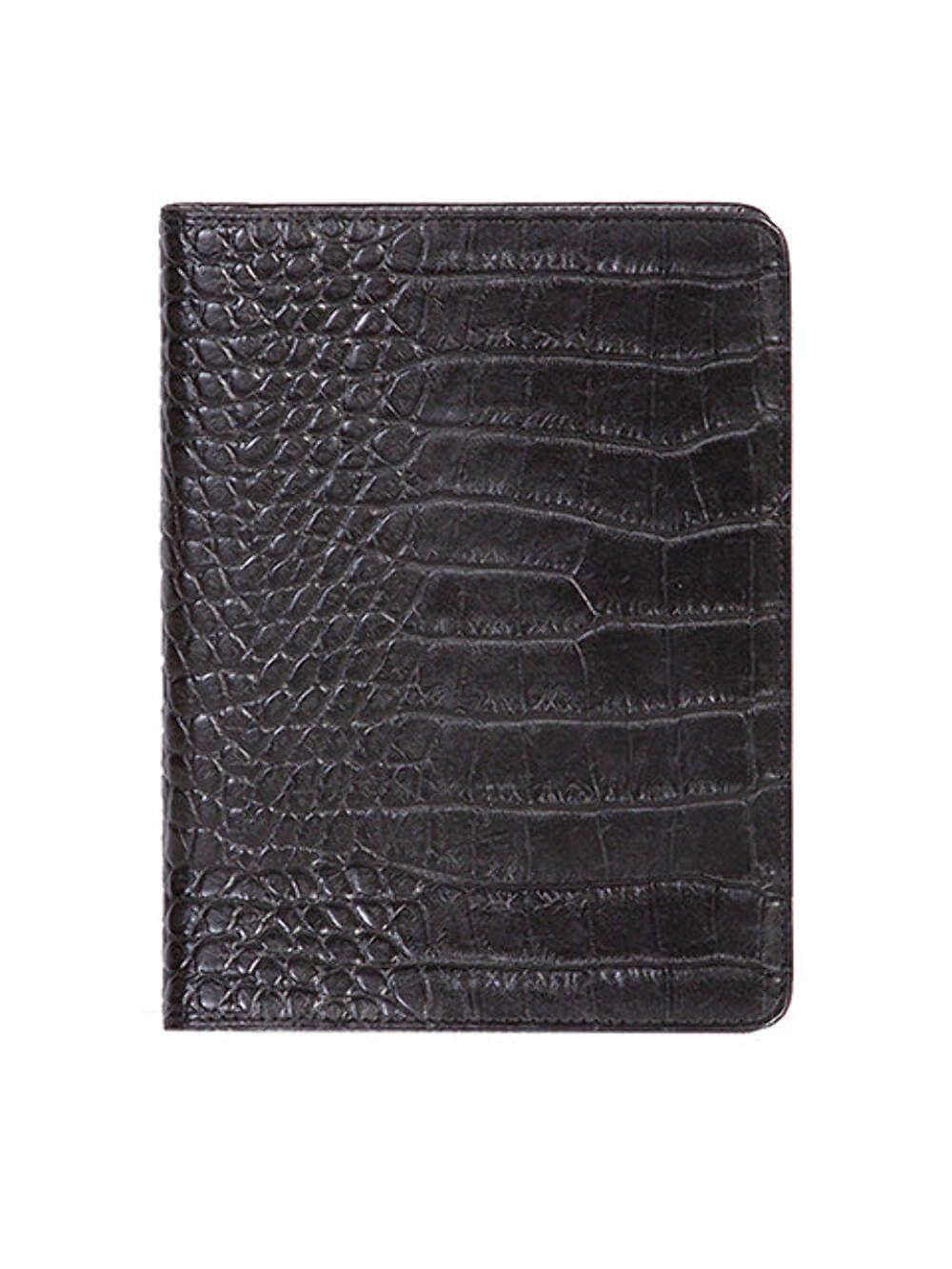 Scully Croco Leather Tel/Address Book Organizer Business (Black )