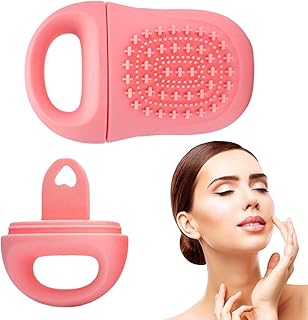 gelo facial, Cara globos gelo, Silicone reutilizável com anéis, escova facial, pele crioterapia, gelo, globos gelo, gelo para alívio inchaço facial e Ngumms