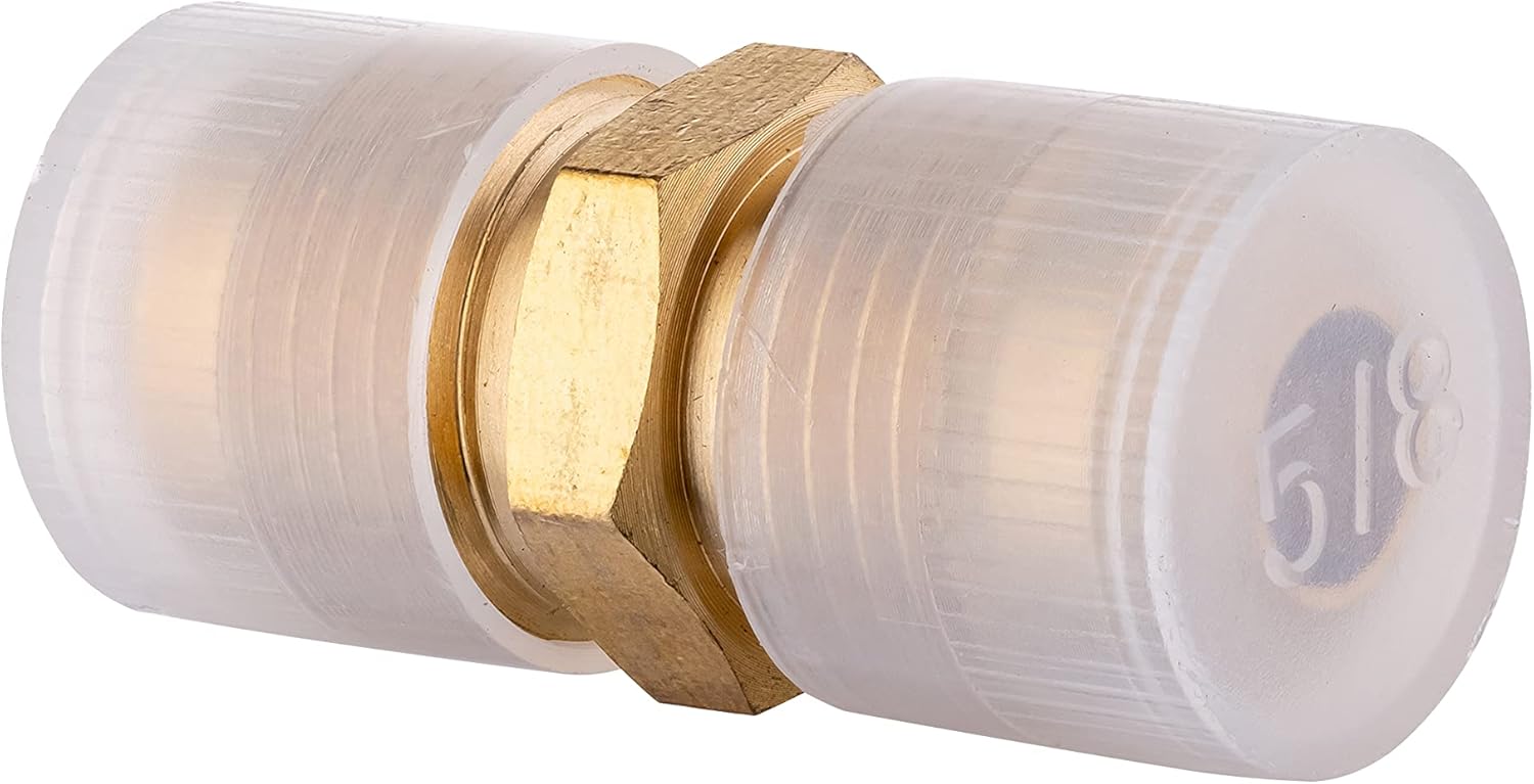 (Pack of 3) Brass Tube Fittings, Half-Union, 1/2 in. Male Flare x 1/2 in. Male Flare,(FLARE004)