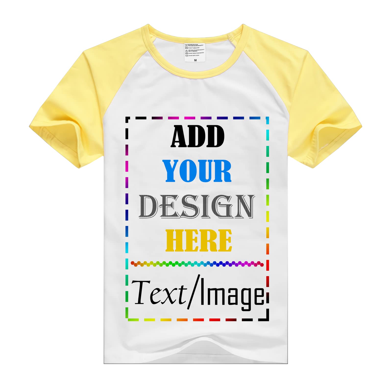 Amazon.com: JESMING Add Your Own Design/Text/Photo Custom Personalized  Modal T-Shirt Tee Sublimation Process (Pattern No Glue Feeling) Anime  Shirts Summer T-Shirt Athletic Shirt for Men & Women (Yellow,S) : Clothing,  Shoes &
