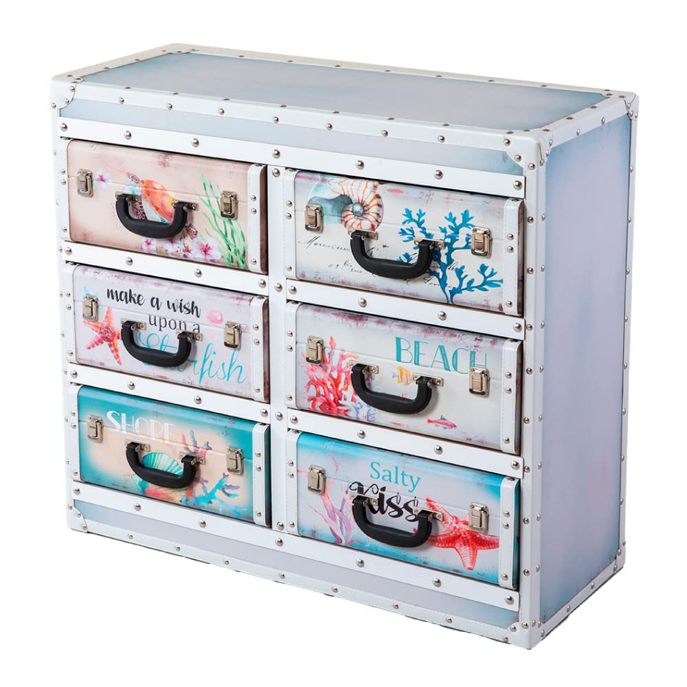 Amazon｜トランクミニチェスト 海柄 タンス 収納 インテリア かわいい