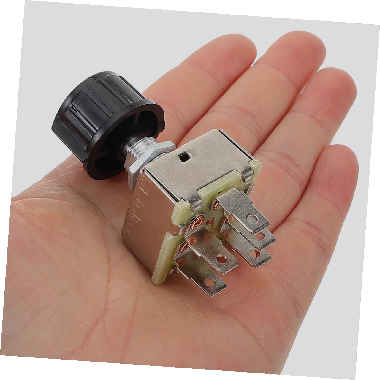 2pcs Universal Car Air Conditioning Blower Motor Rotary Switch 3-Level Fan Control Metal Replacement for Vehicle Ventilation System