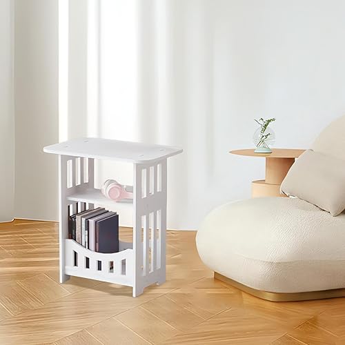 Miniatura 4 de Mesita de noche blanca, pequeña mesita de noche muebles de dormitorio, armario de almacenamiento para dormitorio, armario, sala de estar