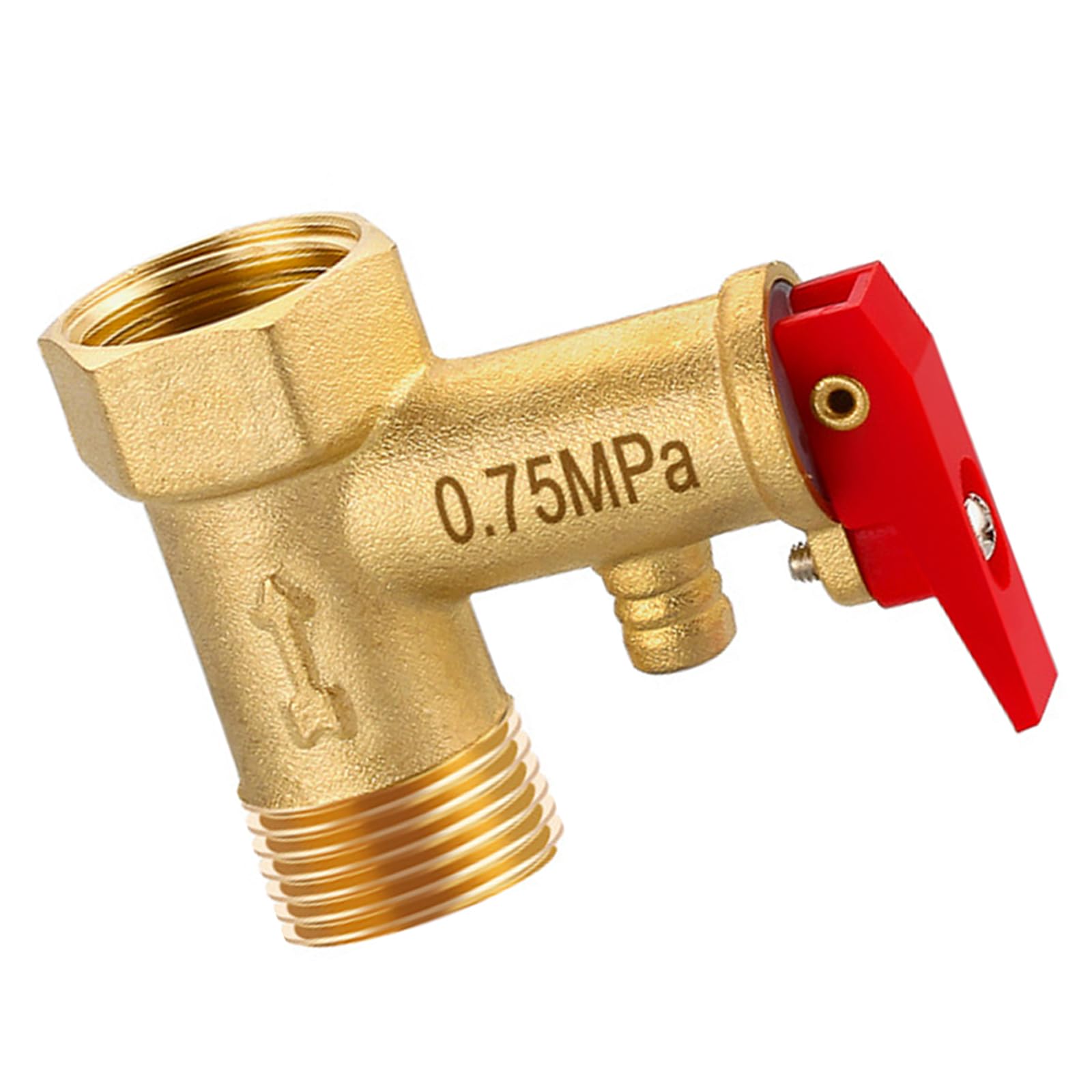 Hdoytxxm Men's 0.75Mpa Brass Pressure Release Valves Adjustable Pressure Relief With Check Function For Electric Water Heaters Electric Water Boiler