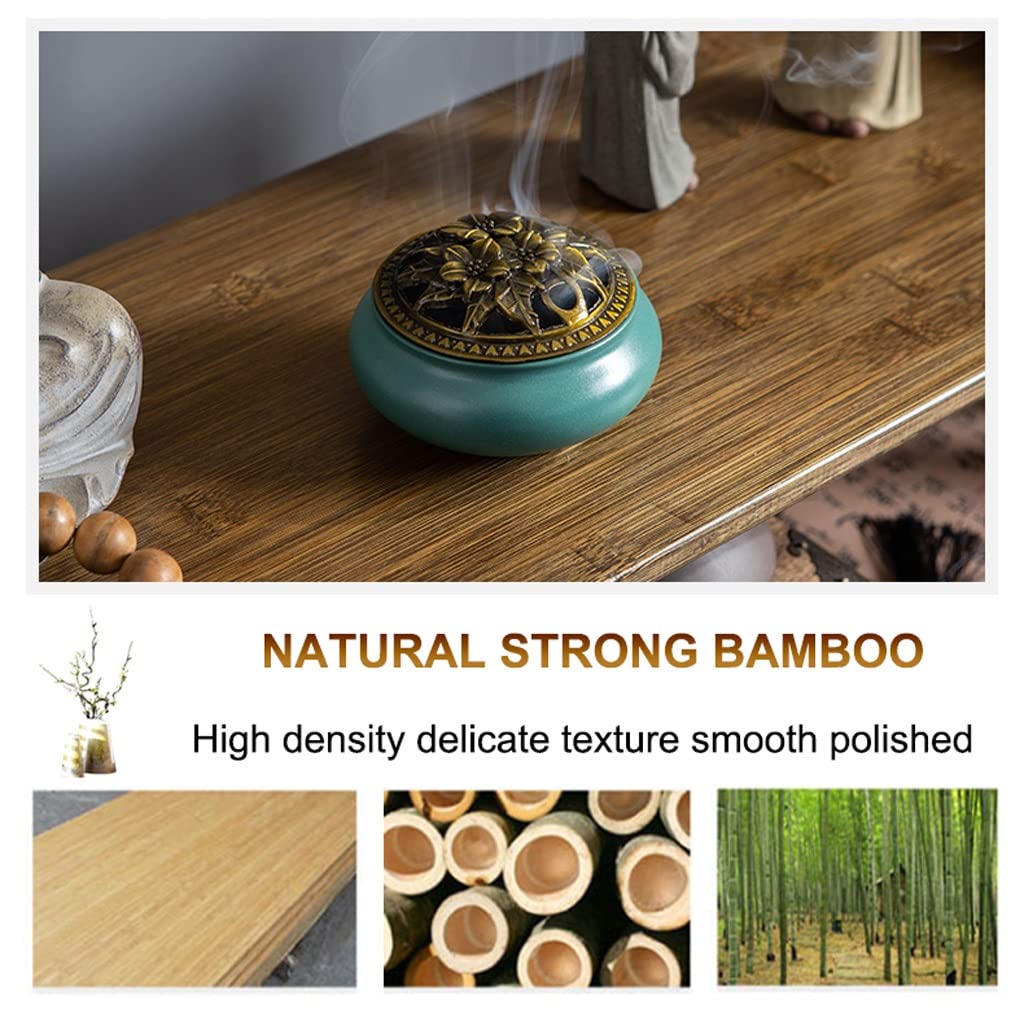 Bamboe altaartafel met 3 niveaus voor puja en meditatie - oosterse Bamboe altaartafel met 3 niveaus voor puja en meditatie - oosterse