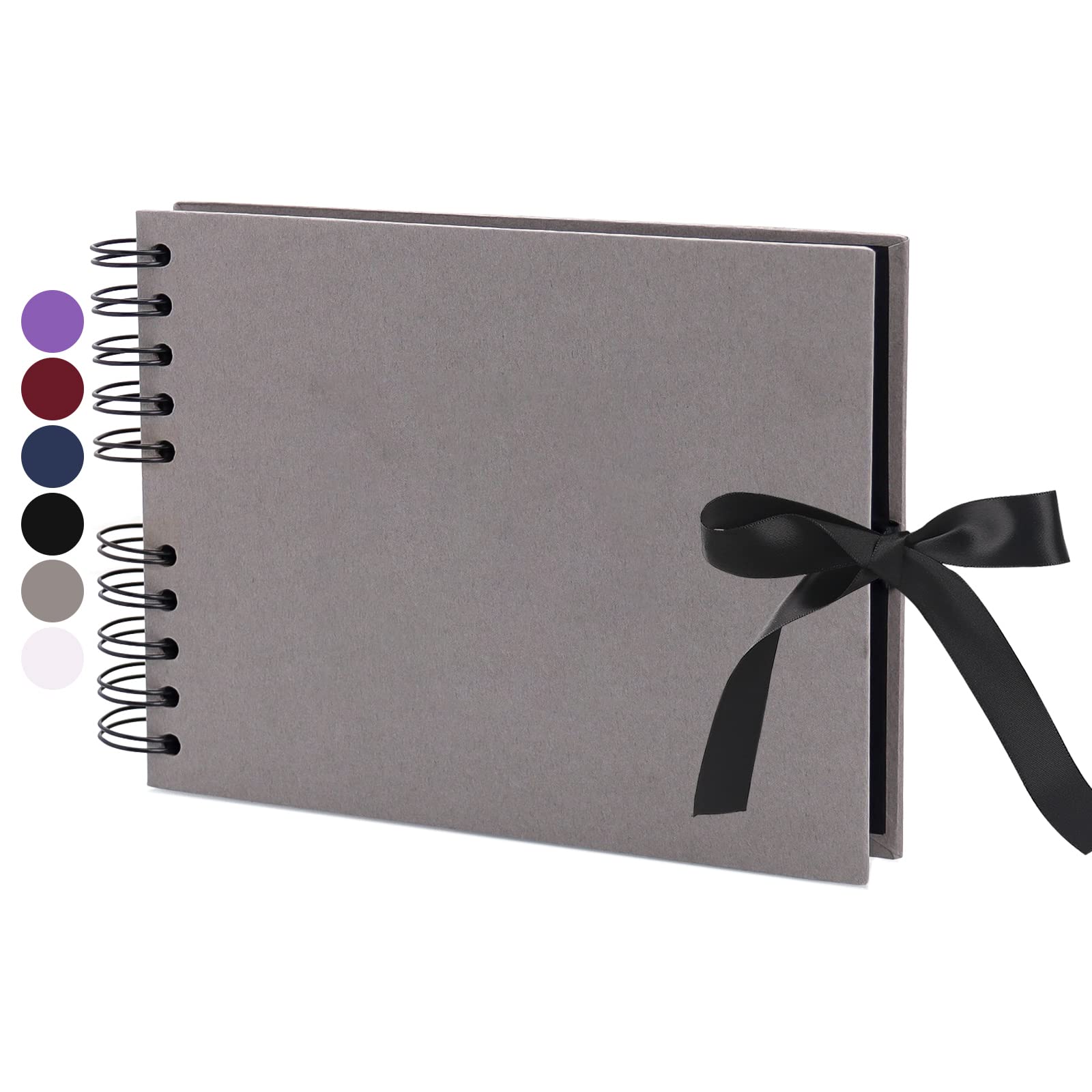Vienrose Álbum de Fotos Scrapbook 10x15 cm Álbum de Recortes para Pegar y Escribir 80 Negra Páginas Espiral DIY Regalos de Boda Aniversario Bebé Cumpleanos Familiares Navidad, 28,5x21cm, Negro — view 14