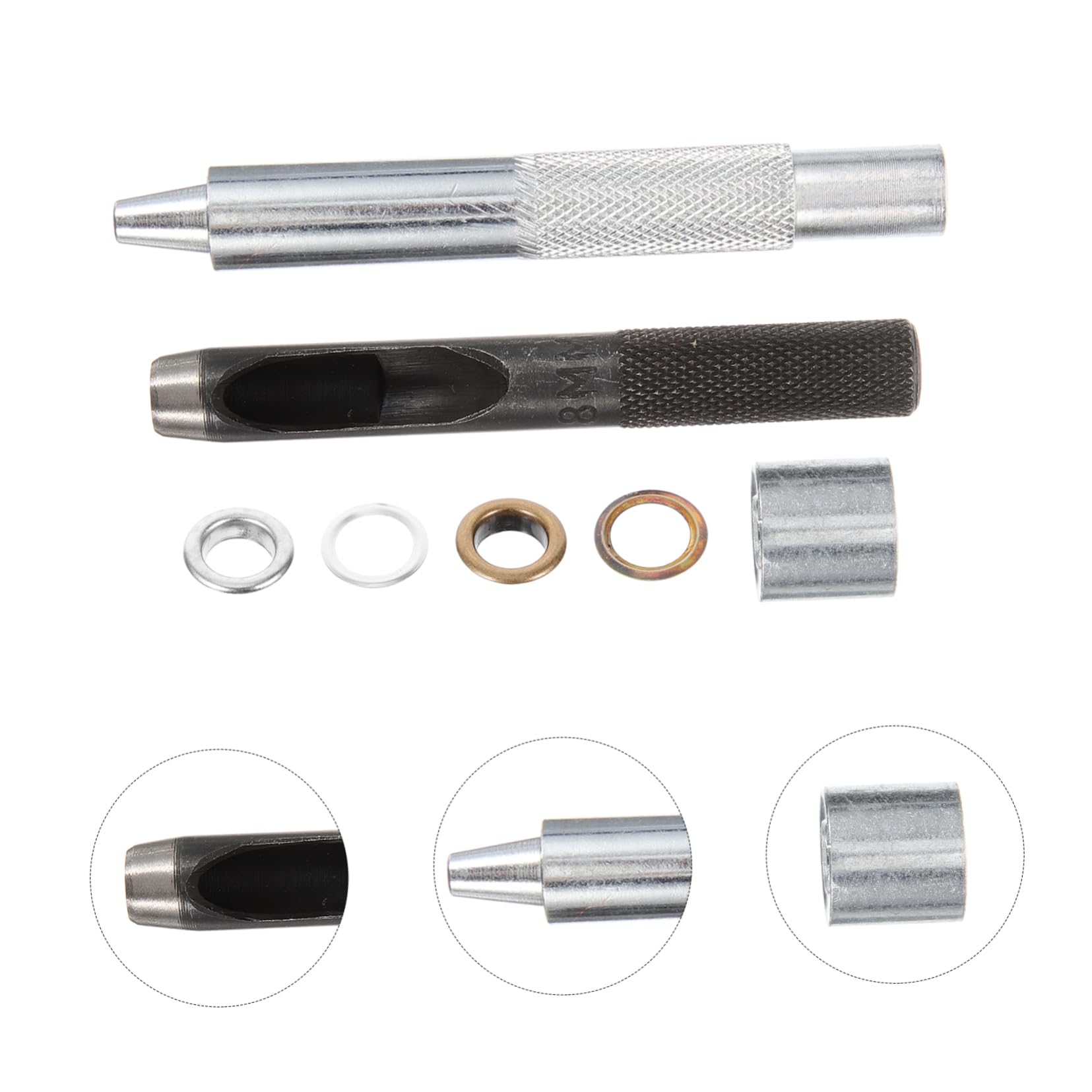 SHINEOFI 200pezzi Kit Di Occhielli Metallici Strumenti Per Abbigliamento e Fai Te e Chiusure Pratiche Per Progetti Creativi e Riparazioni
