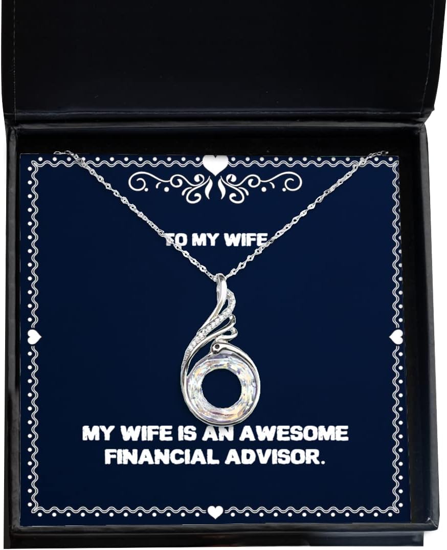 Epic Wife Rising Phoenix Necklace, My Wife is an Awesome Financial Advisor, Sarcasm for, Christmas