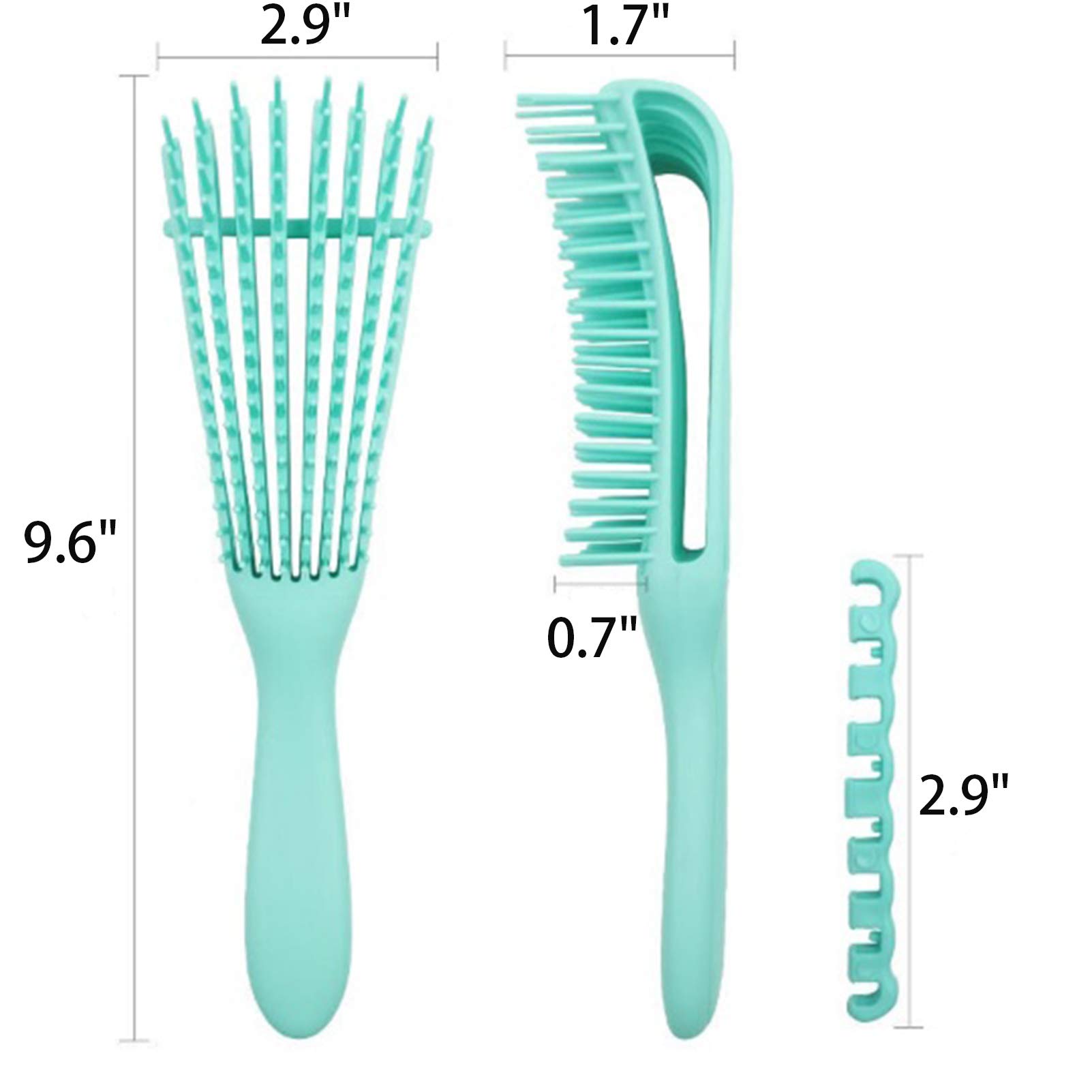 Detangling Brush,2 Packs EZ Detangler Hair Brush Detangling Hair Brush Hairbrush Detangling Comb for Afro Textured 3A to 4C Kinky Wavy Curly Wet Dry Oil Thick Frizz Long Natural Black Hair No Pain