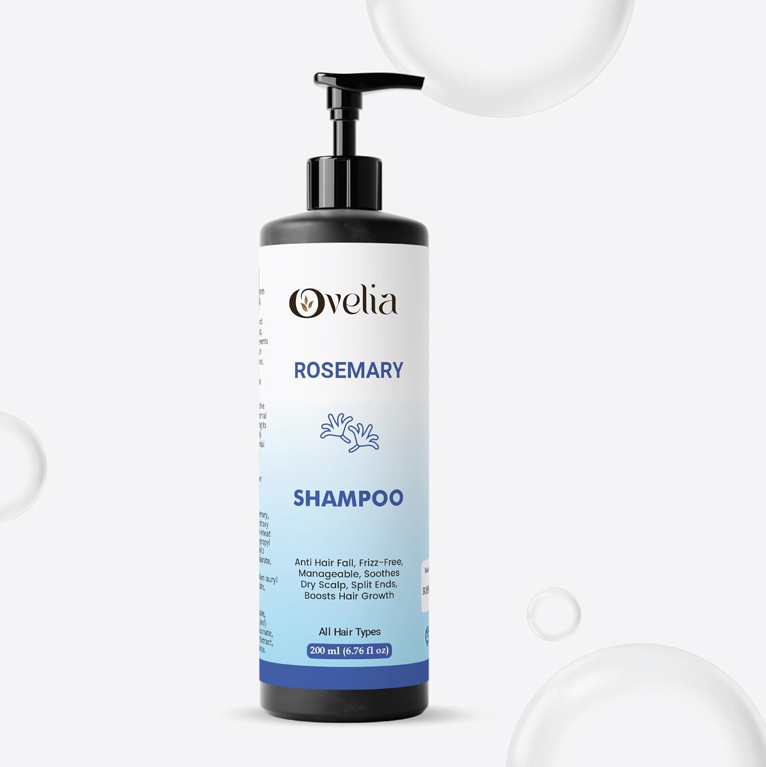 Ovelia Rosemary Shampoo, Anti Hair Fall, Frizz-Free, Soothes Dry Scalp, Boosts Hair Growth, All Hair Types, 200 ml - Review, Price and Buying Guide
