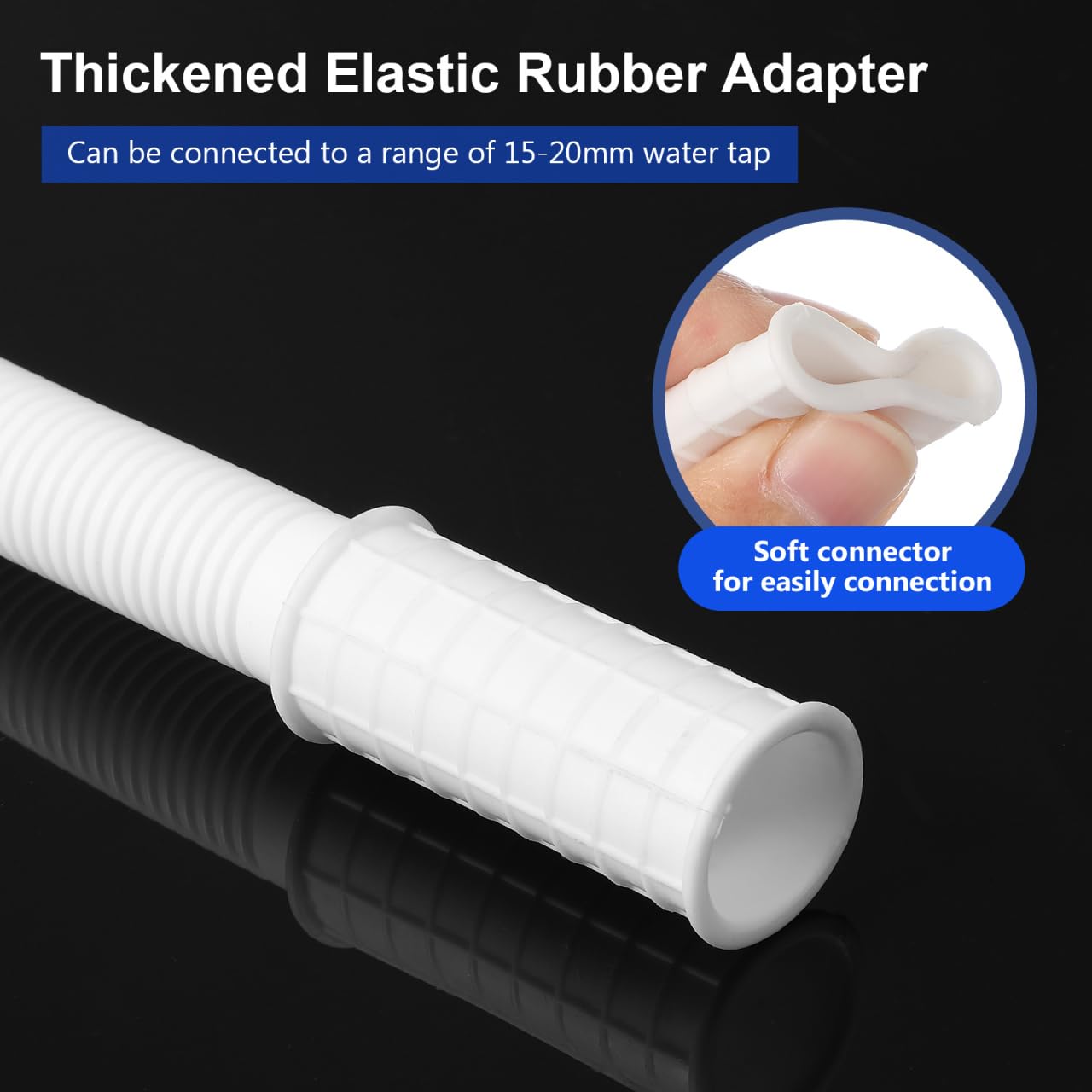 Hemobllo 2m Kondensatschlauch Verlängerung – flexibler PE-Ablaufschlauch 15-20 mm mit Edelstahlklemme, UV- & frostbeständig für Klimaanlagen & Waschmaschinen