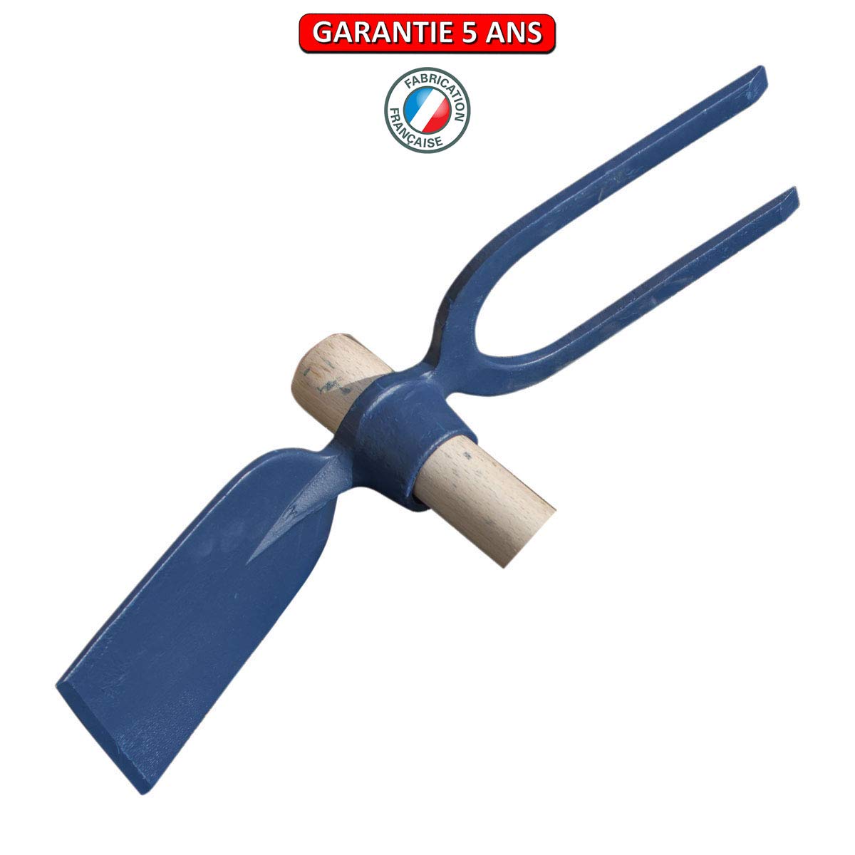 Outils Perrin Serfouette de Vigne Forgée Panne et Fourche sans Manche, 40cm Largeur