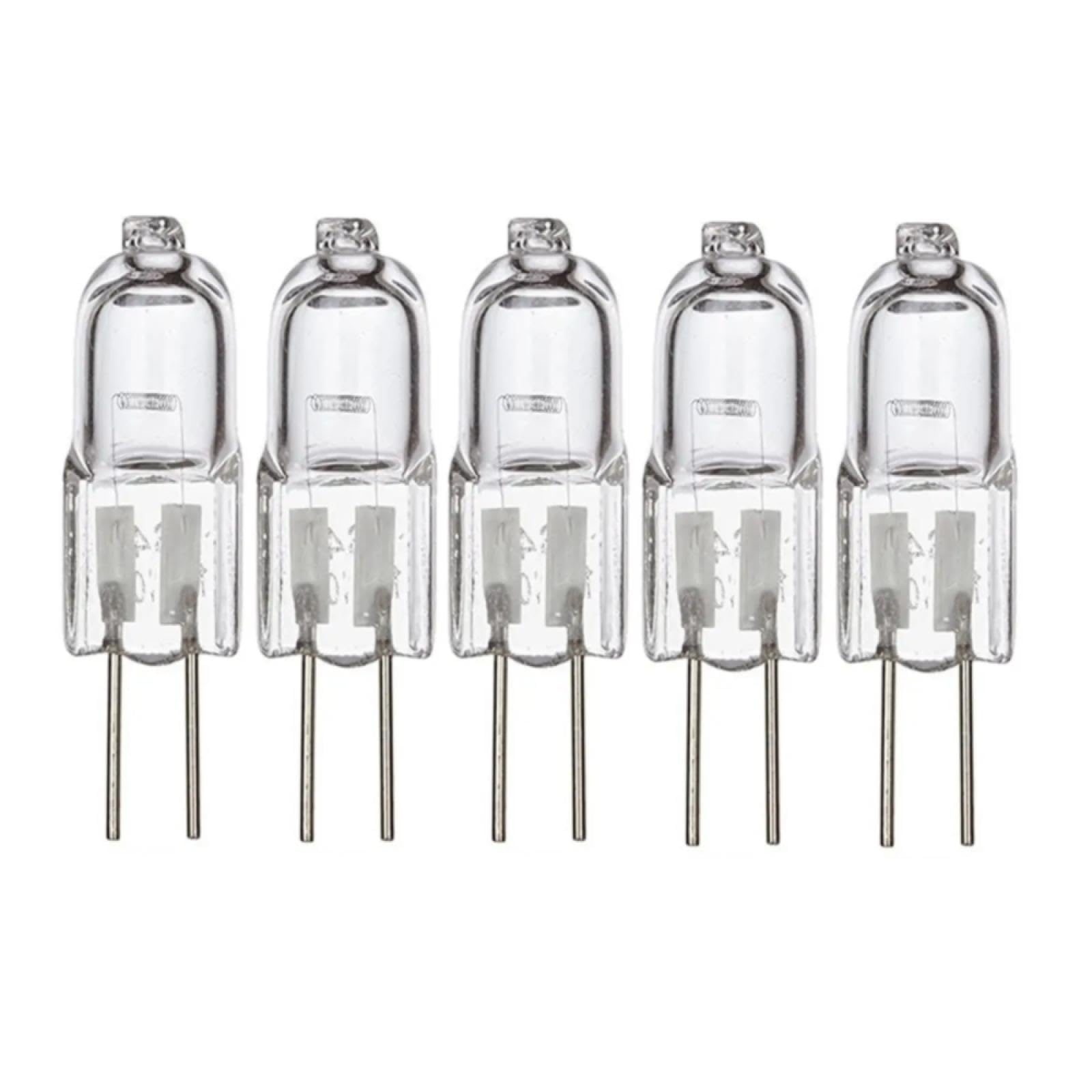 LEDLOCLB G4 Clear Halogen Bulb 6V 12V 24V 110V 220V 20W 35W 50W for G4 Base dimmable 2700K Warm White JC T3 bi-pin Clear Glass Bulb for Cabinet, Chandelier, Gas Stove Lighting 24V-35W