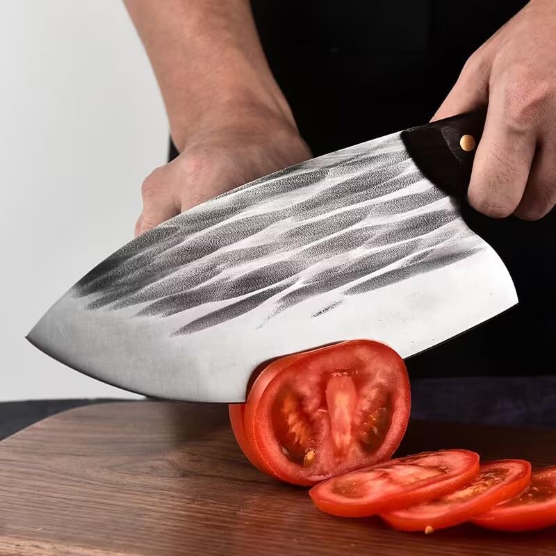 Meat cleaver,Cleaver Knife 7.5 Inch Kitchen Chef Knife Handmade Forged Stainless Steel Meat Cleaver Vegetables Slicer Professional Butcher Knife For Home Restaurant