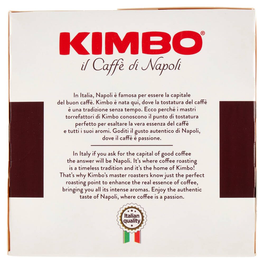 Kimbo Gusto di Napoli 6 x 250g (1,5 kg) Caffè macinato tostato scuro importazione italiana + BORSA JOYTALY