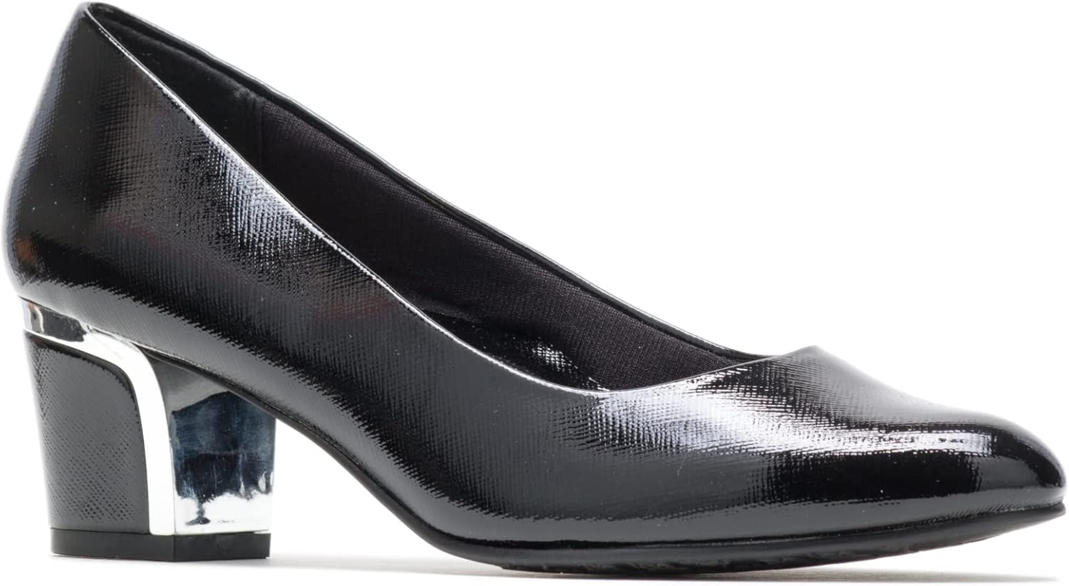 Soft Style womens Deanna Pump, Black Cross Hatch Patent, 8.5 US - Image 3