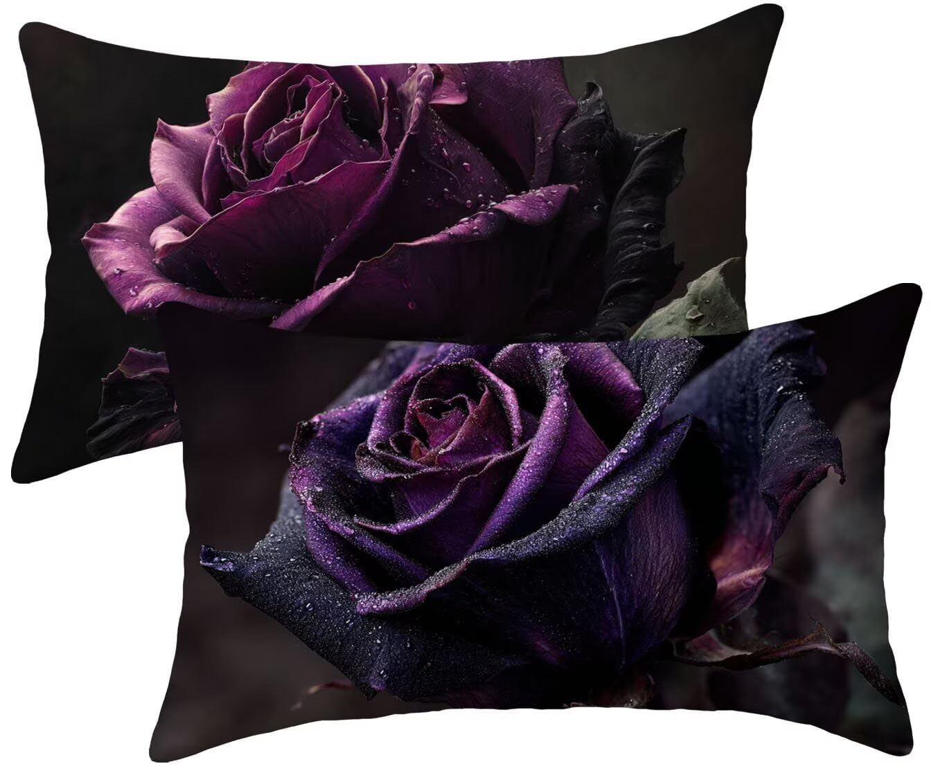 Housse coussin exterieur 40x70 violet haut de gamme pour patio et salon