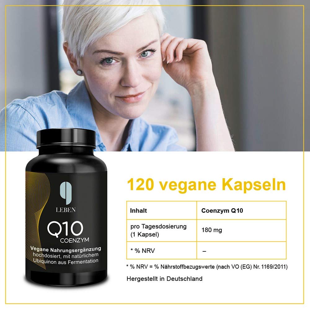 PREMIUM Coenzym Q10 Kapseln hochdosiert - 120x 200mg Q10 [4 Monate Ubiquinon Vorrat] - LABORGEPRÜFT & vegan - ohne Zusatzstoffe