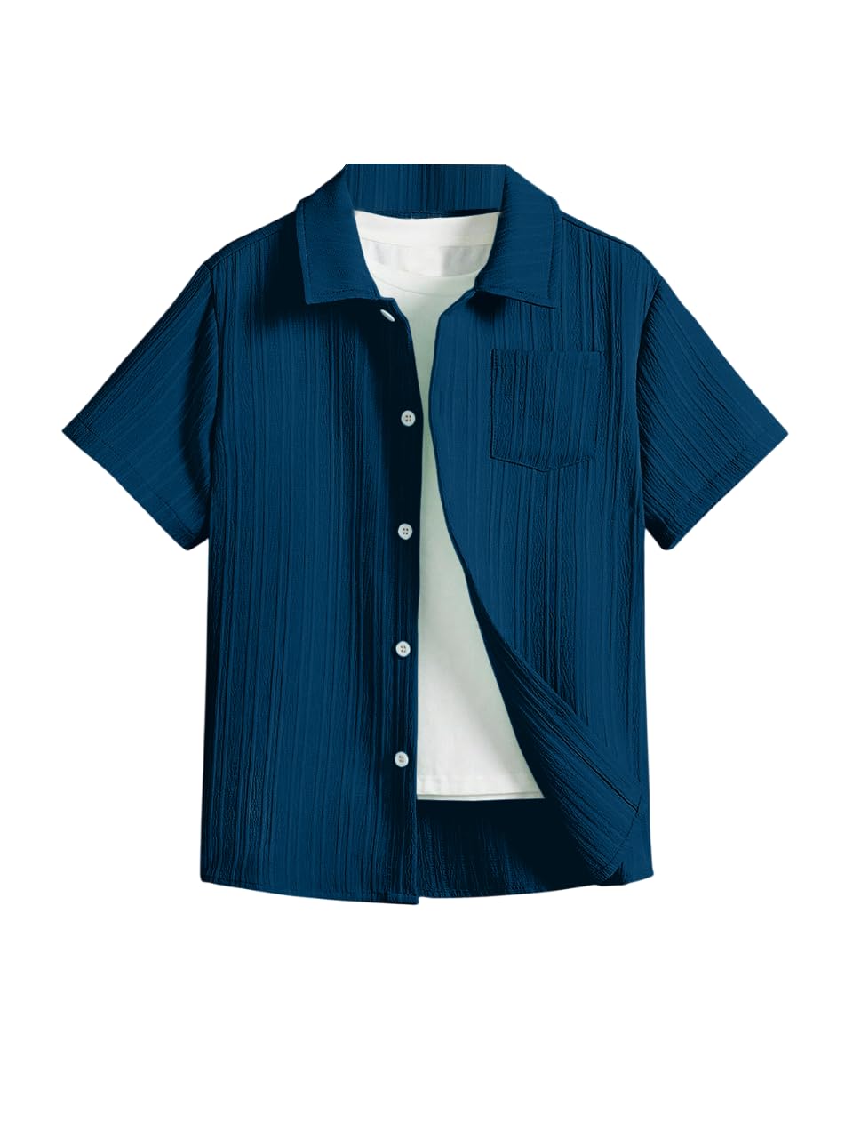 TAGAS Toddler Boys' Striped Short Sleeve Casual Vacation Shirt ||Fancy Shirt || Party Shirt for Boys and Kids || Summer Shirt for Boys and Kids ||(BS-2033)
