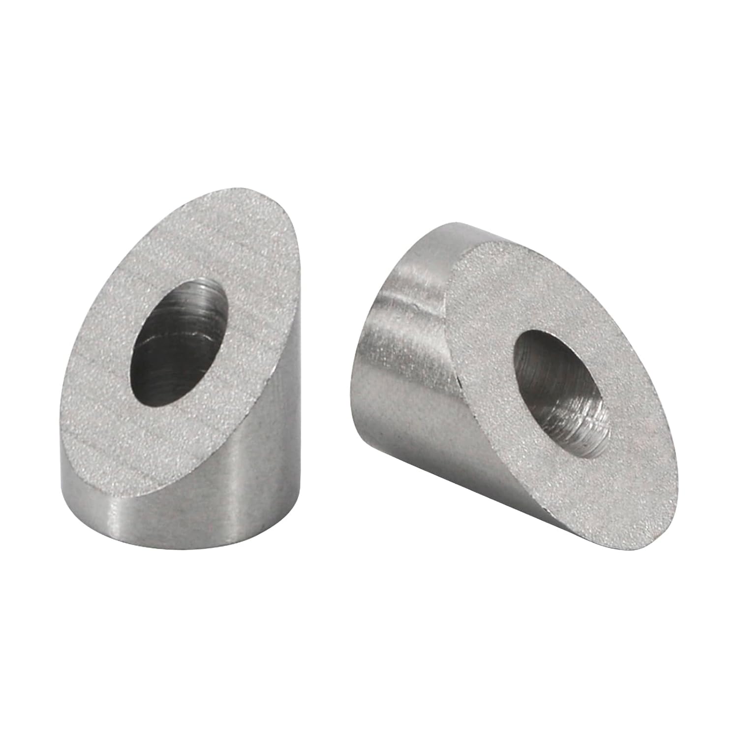 (10 Pieces)1/4" Cable Railing Hardware For 1/8" Cable 316 Stainless Steel Angle Beveled Washers 45 Degree Stair Cable Railing Kit