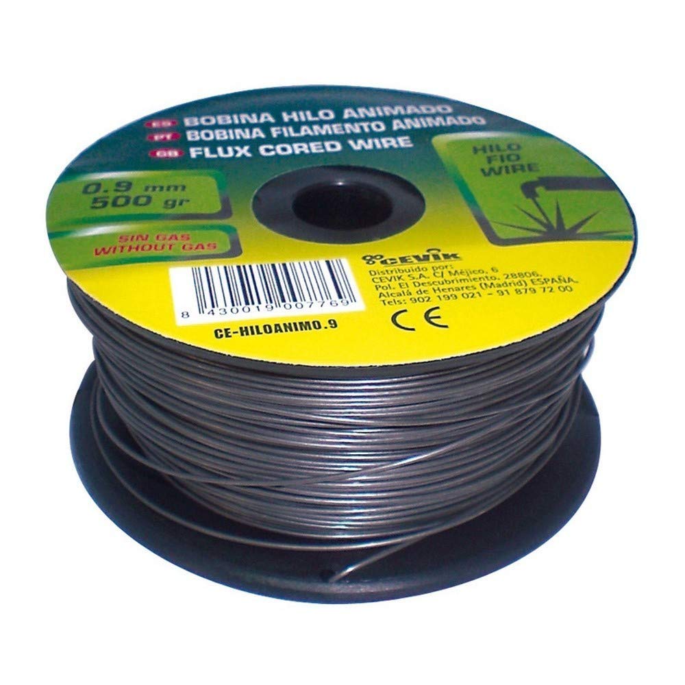CEVIK PRO - Hilo de Soldar sin Gas MIG 0,8 mm - Bobina 3 kg - Hilo Autoprotegido Animado - Núcleo Fundente E71T-GS - Alta Eficiencia sin Gas