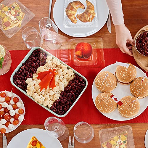 Gddochn 100 Pcs Clear Plastic Take Out Containers,Clear Plastic Hinged Food Container,Disposable Clamshell Food Containers For Hamburger,Sandwiches,Cake,Salads,Pasta,Pastry(5.2X4.7X2.8 In) #TOP6