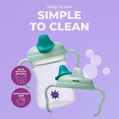 Miniatura 7 de b.box + Lansinoh Spout - Vaso para beber (más de 4 meses), boquilla de silicona suave, a prueba de fugas, sin BPA, tapa higiénica, apto