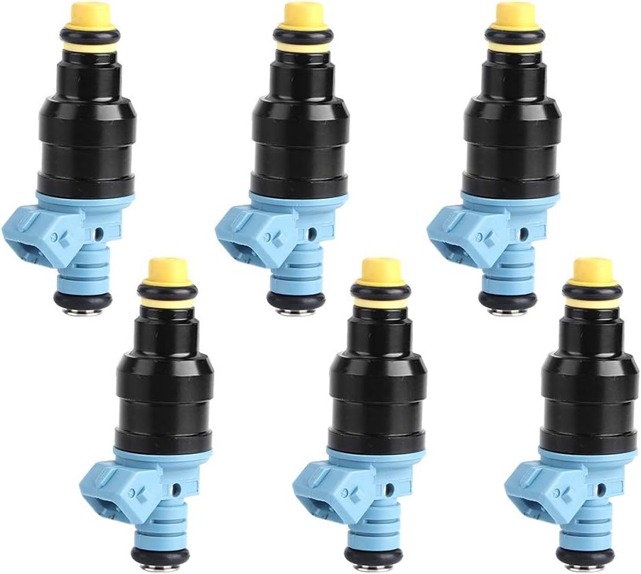 6PCS 0280150715燃料インジェクターノズル交換、ABS材料、325i525i750il850ciに適合し、燃料消費量を減