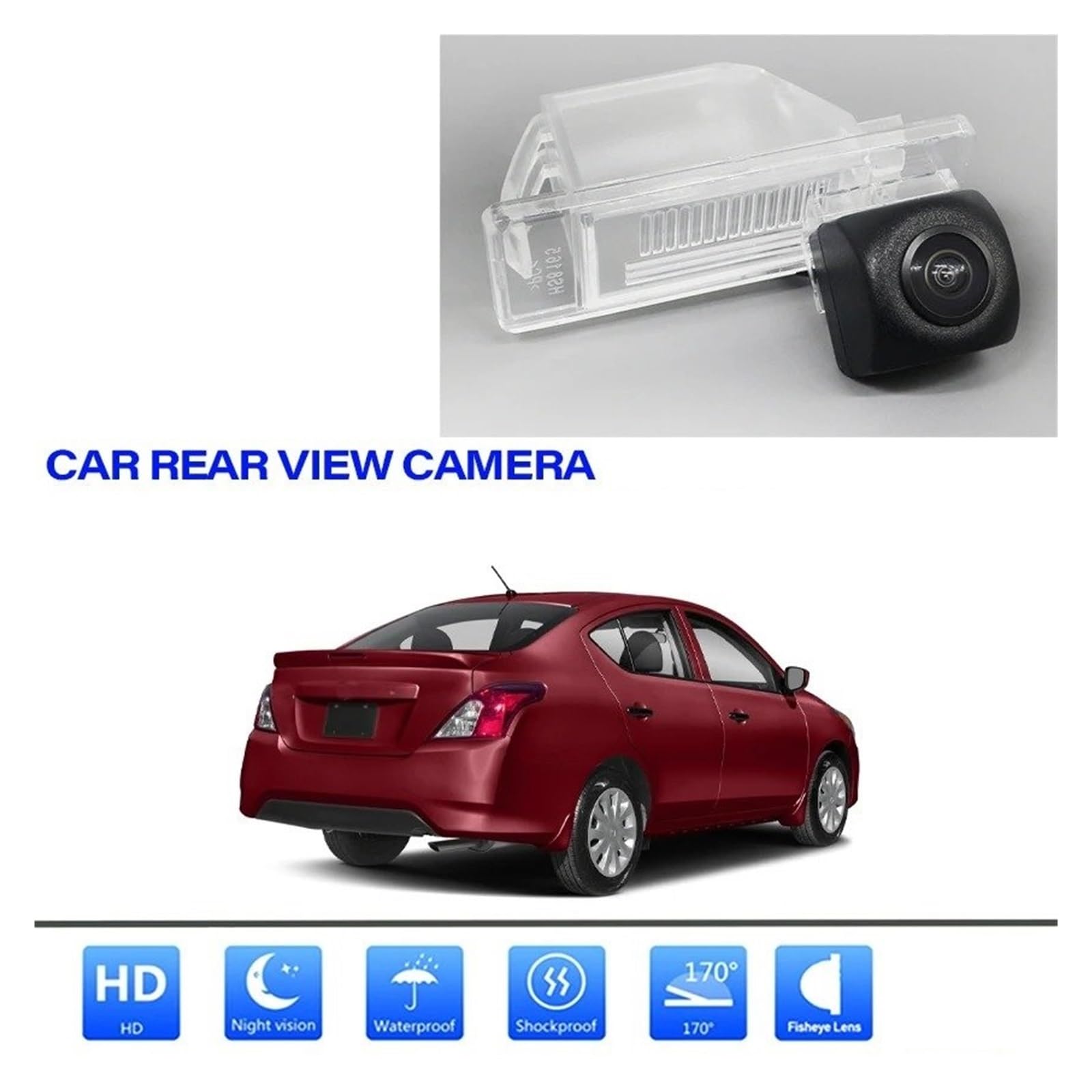 Kamera cofania kamera cofania kamera cofania HD noktowizor zamiennik do Nissana do Sunny N17 Versa Sedan 2011 2012 2013 2014 kamera zapasowa (kamera z filtrami) (kamera)