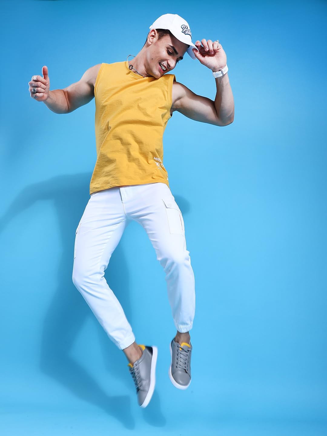 Casual Cuffed Cargo Slim Fit White 32 2