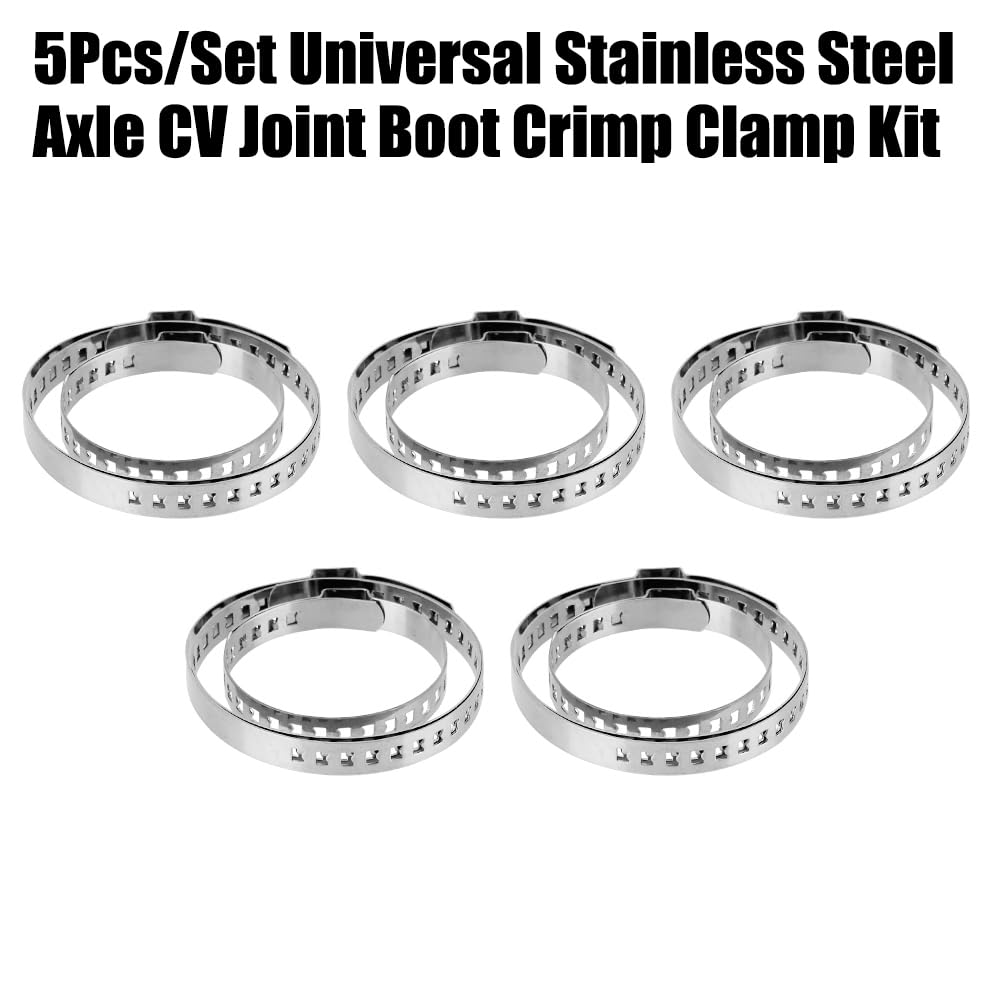 Jeu de joints-soufflets Kit de 5 fixations automobiles réglables 20-50/50-120 mm pour soufflet joint homocinétique d'essieu et clips cage à rotule d'arbre transmission(50-120mm 5PCS)
