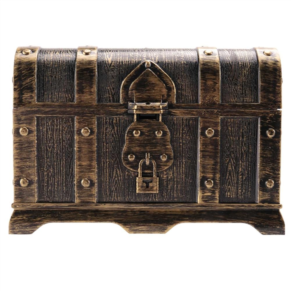 CTRLZS Pirate Treasure Chest Decorative Treasure Chest Keepsake Jewelry Box Plastic Toy Treasure Boxes Decor