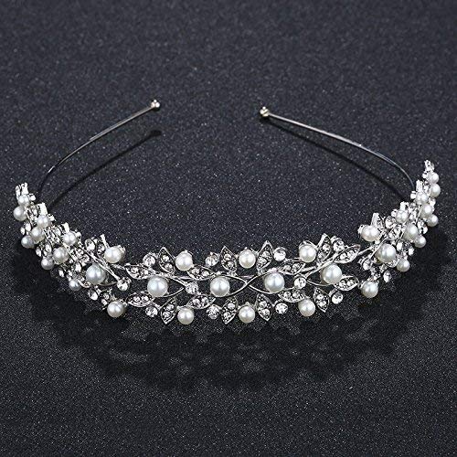 Street27 Gorgeous Alloy Crystal Pearls Headband for Girls and Woman - Silver (B091JCBWZJ) Amazon Price History, Amazon Price Tracker