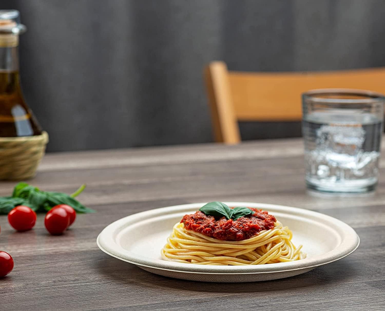 GUSTO [Case of 500 9 Inch Heavy-Duty Kraft Paper Plates, 100% Compostable, Biodegradable, Disposable Sugarcane - Brown Unbleached (Formerly Comfy Package)