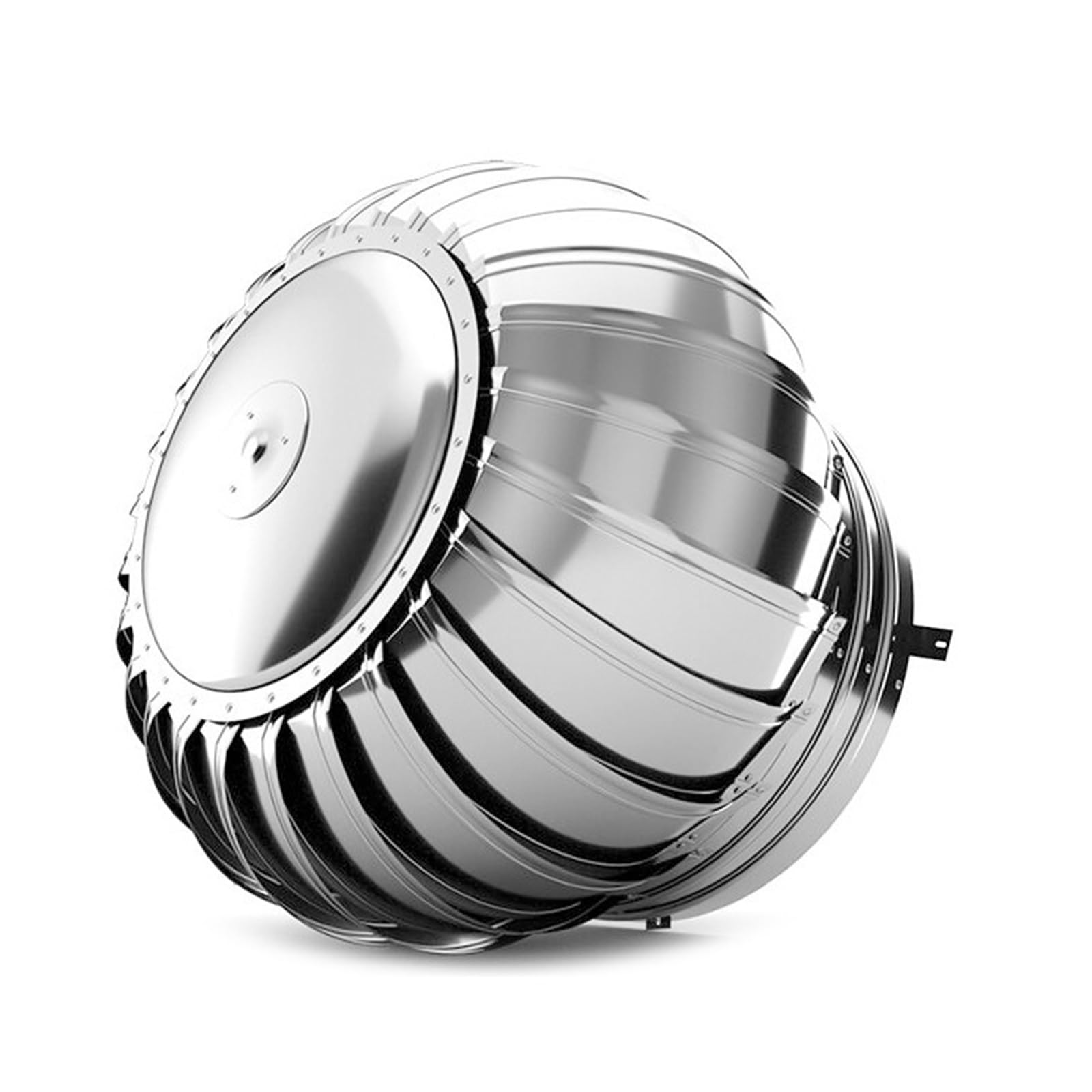 Cgjdfjhe Silver Unpowered Wind Cap, 304 Stainless Steel Air Round Hood, Diffusers, For Ventilation And Exhaust(300Mm)