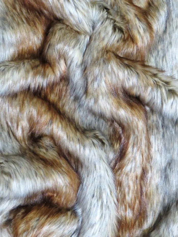 Assorted Faux Fake Fur Animal Short/Long Pile Coat Costume Fabric Sold by The Yard DIY Scarfs Rugs Accessories Fashion (Canadian Fox)
